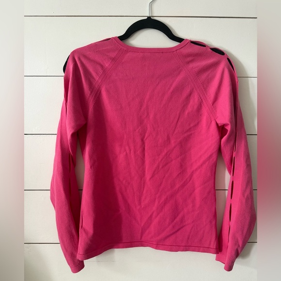 Etcetera Fuchsia V-Neck Long Sleeve Top - Picture 4 of 5